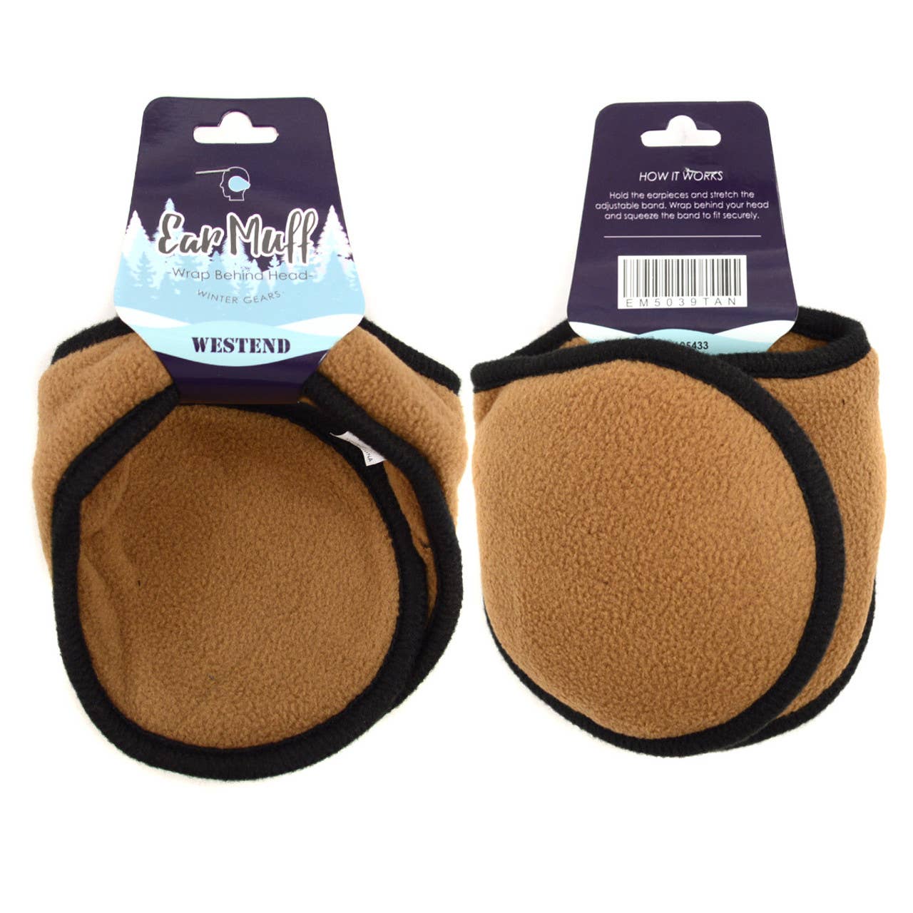 Classic Adjustable Wrap-Around Winter Fleece Winter Ear Muff