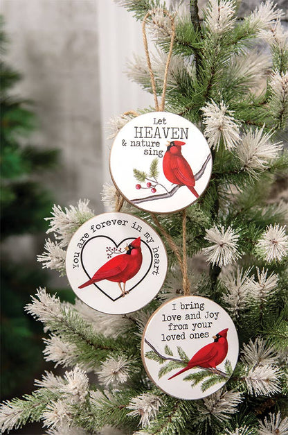 Heaven & Nature Sing Christmas Ornament, 3 Assorted