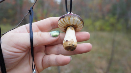 Hand Painted Wooden Mushroom Hanging Ornaments