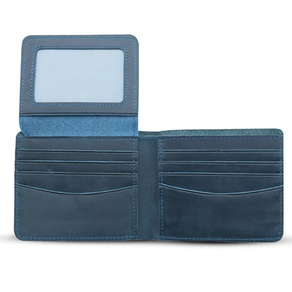 Leather Wallet - Slim Blue