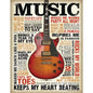 Music Inspires Me Tin Sign