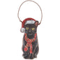 Black Cat Santa Ornament