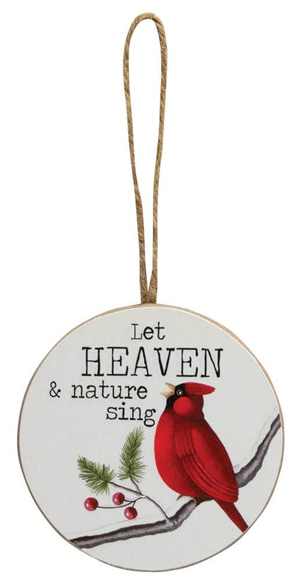 Heaven & Nature Sing Christmas Ornament, 3 Assorted