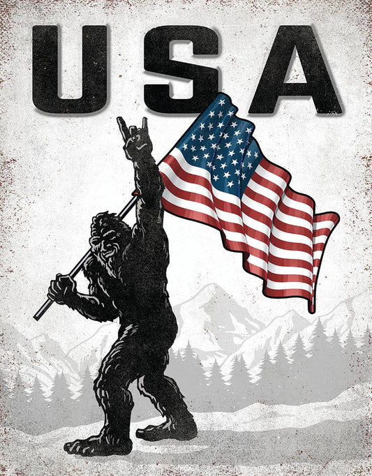 USA Sasquatch Tin Sign