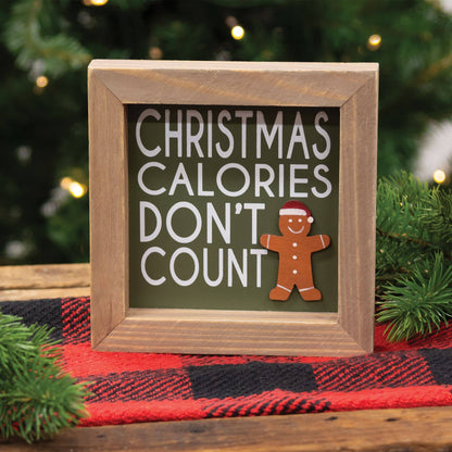 Christmas Calories Don't Count Framed Sign